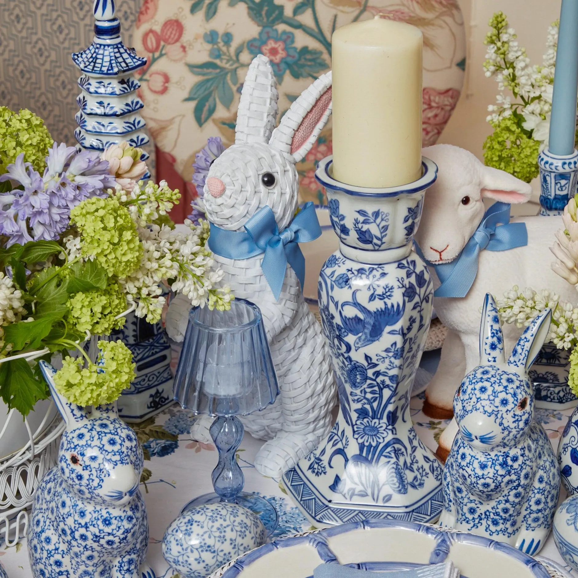 New Mrs. Alice Large Chinoiserie Candle Holder