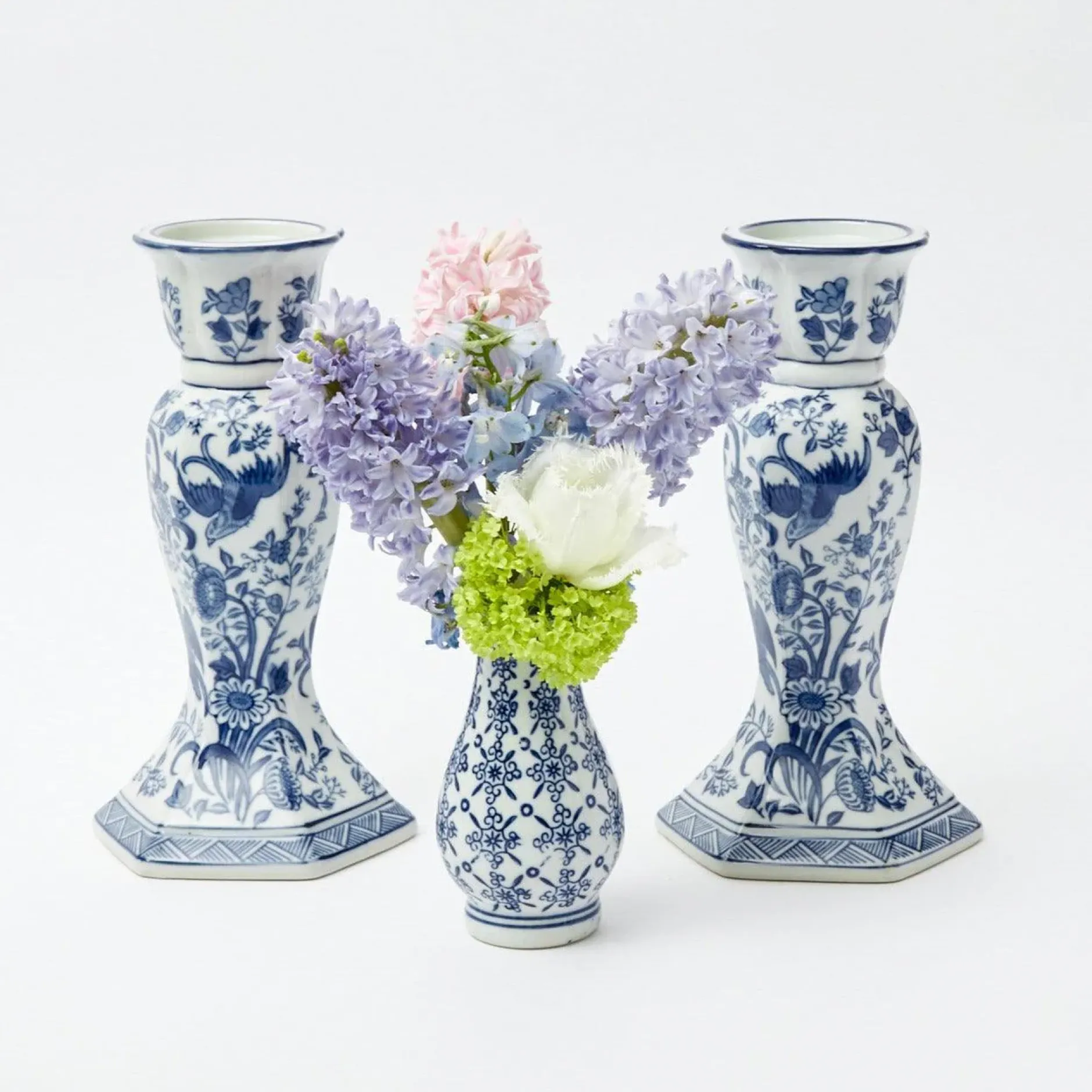 New Mrs. Alice Large Chinoiserie Candle Holder