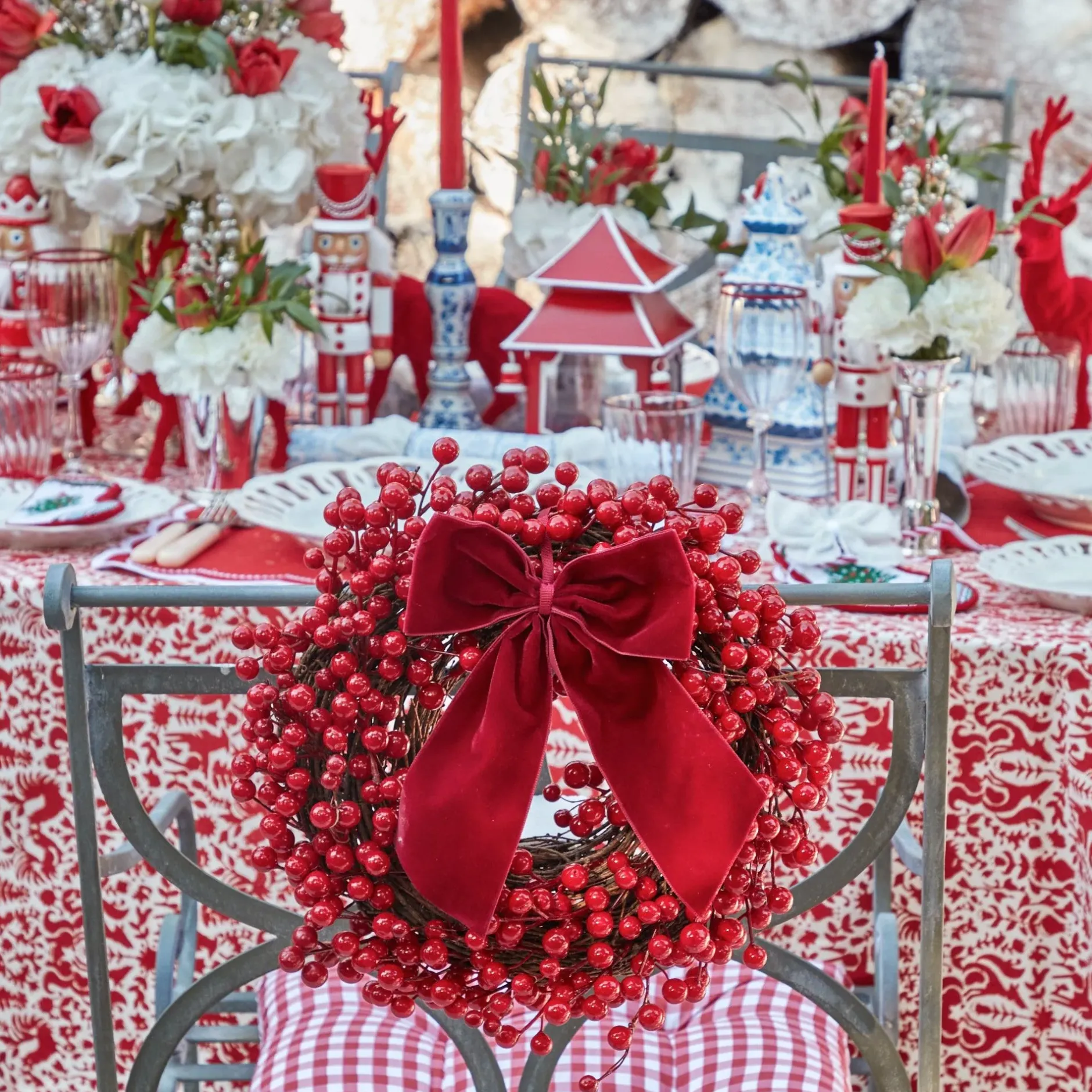 Mrs. Alice Large Ruby Red Velvet Bow