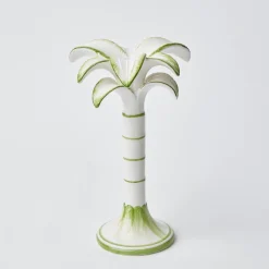 Outlet Mrs. Alice Large White Palm Candle Holder