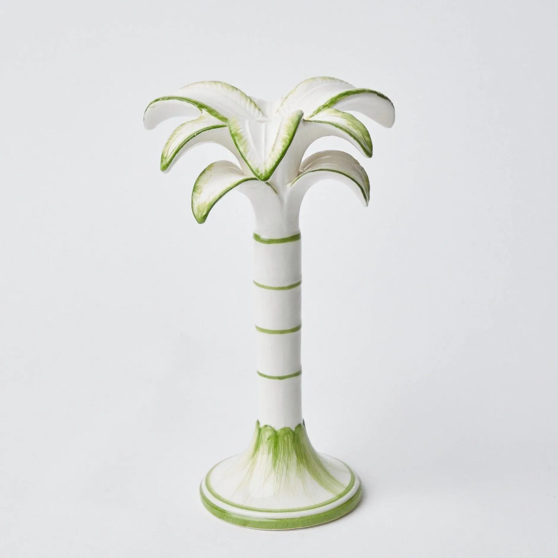 Outlet Mrs. Alice Large White Palm Candle Holder