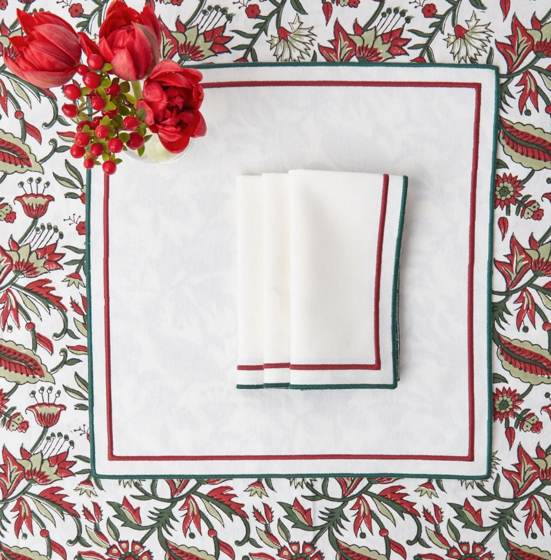 Mrs. Alice Liberty Candy Cane Napkins (Set Of 4)