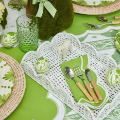 Clearance Mrs. Alice Light Brown Rattan Effect Childrens Cutlery (3 Piece)