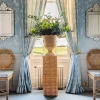 Best Mrs. Alice Liliana Scalloped Rattan Pedestal And Urn