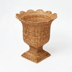 Hot Mrs. Alice Liliana Scalloped Rattan Urn