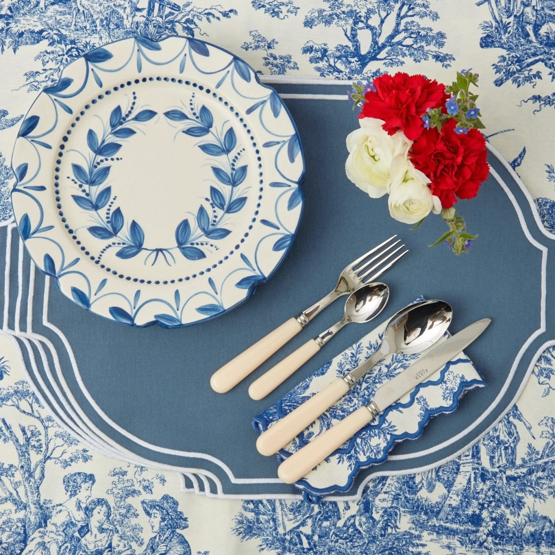 Mrs. Alice Lilibet Toile Tablecloth