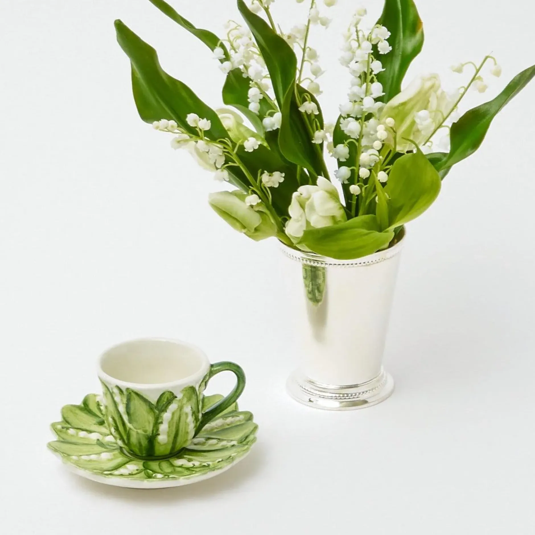 Discount Mrs. Alice Lily Of The Valley Espresso Cup & Saucer