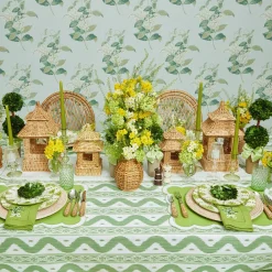 Best Mrs. Alice Lily Of The Valley Green Linen Napkins (Set Of 4)