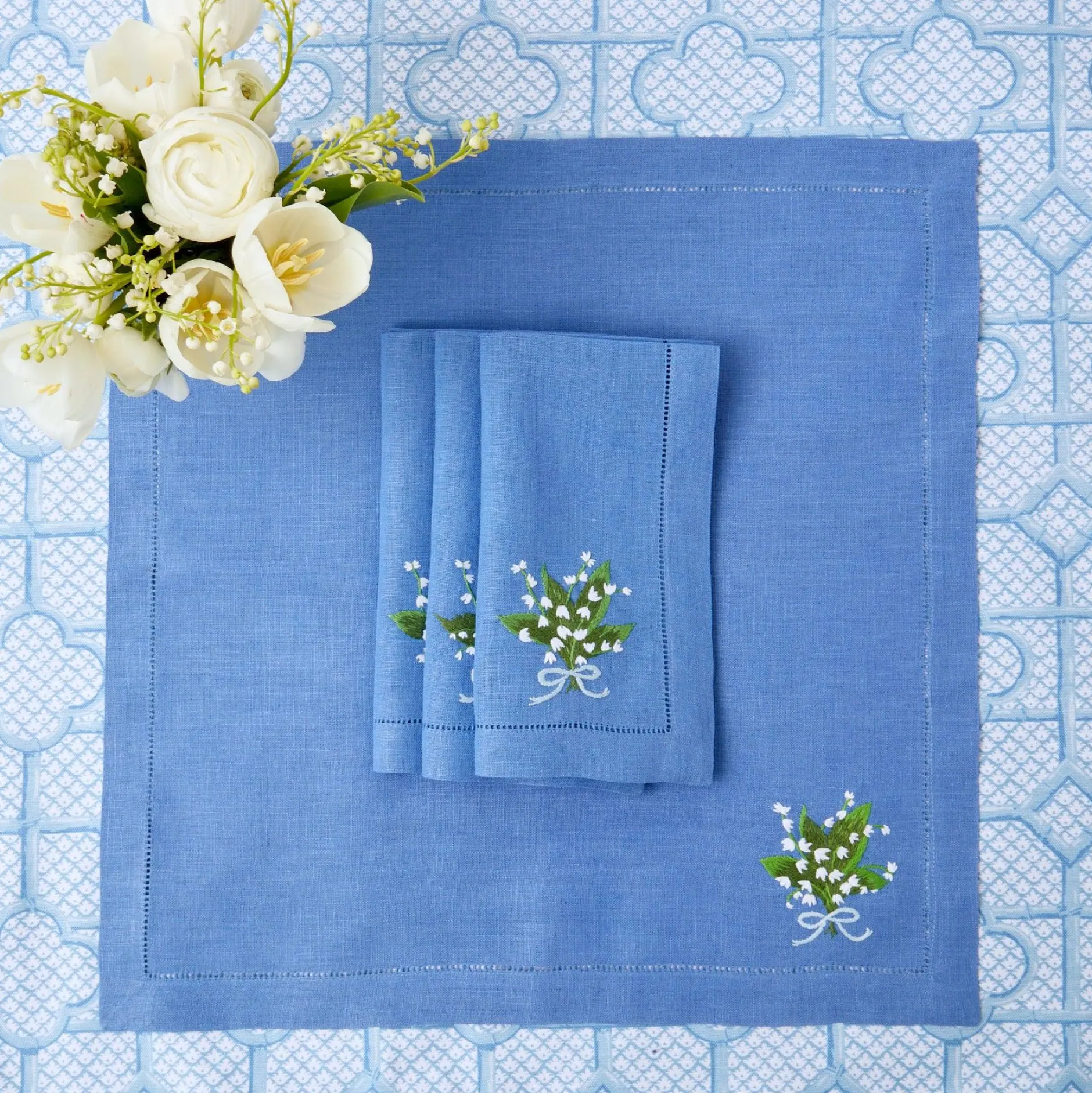 New Mrs. Alice Lily Of The Valley Napkins (Set Of 4)