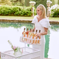 Discount Mrs. Alice Lorenzo White Rattan Drinks Tray