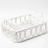 Hot Mrs. Alice Lorenzo White Rattan Drinks Tray