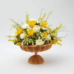 Outlet Mrs. Alice Luciana Rattan Scalloped Bowl