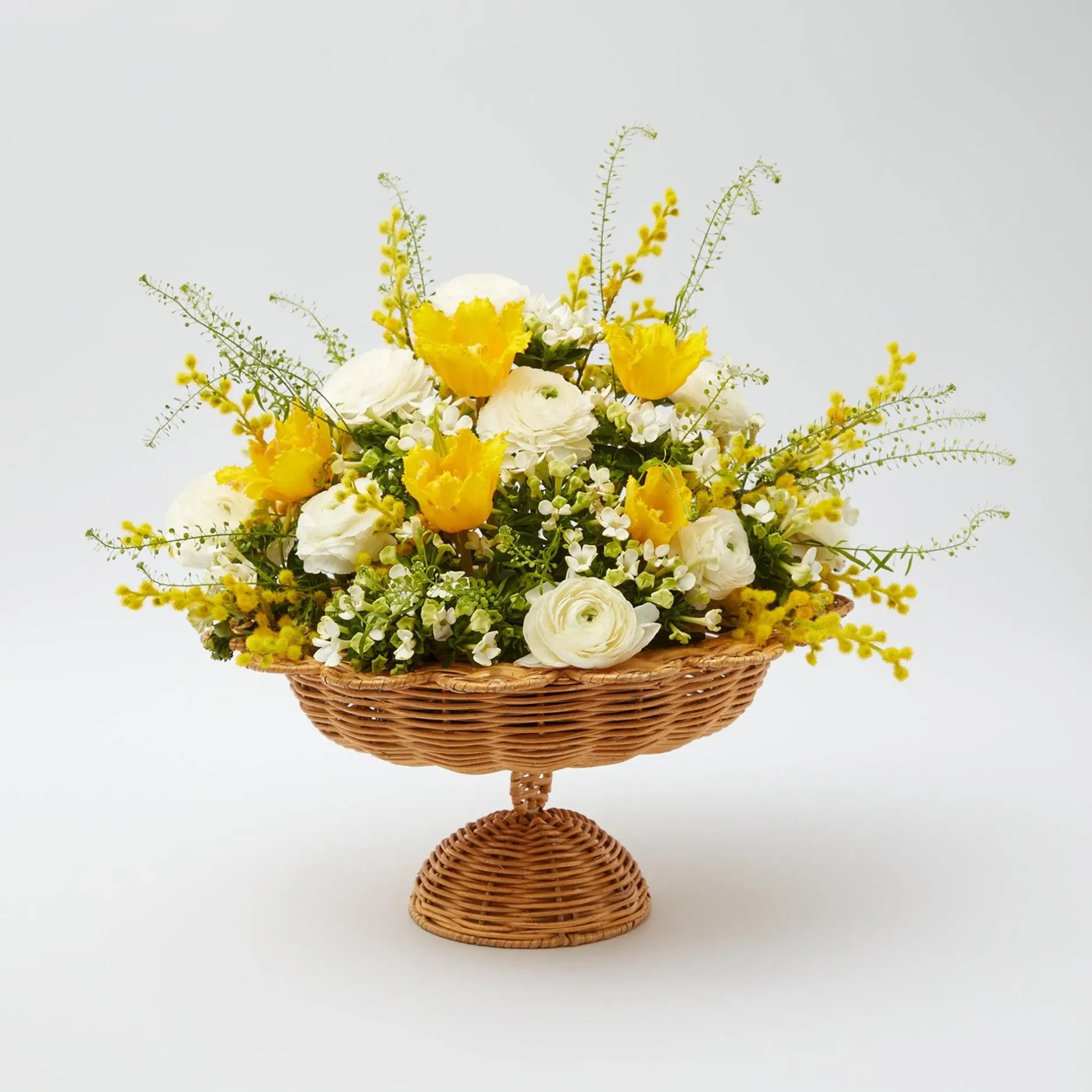Outlet Mrs. Alice Luciana Rattan Scalloped Bowl