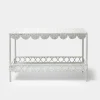 Online Mrs. Alice Madeleine White Rattan Scalloped Console Table