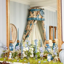 Best Mrs. Alice Madeline Azure Candle Holders (Pair)