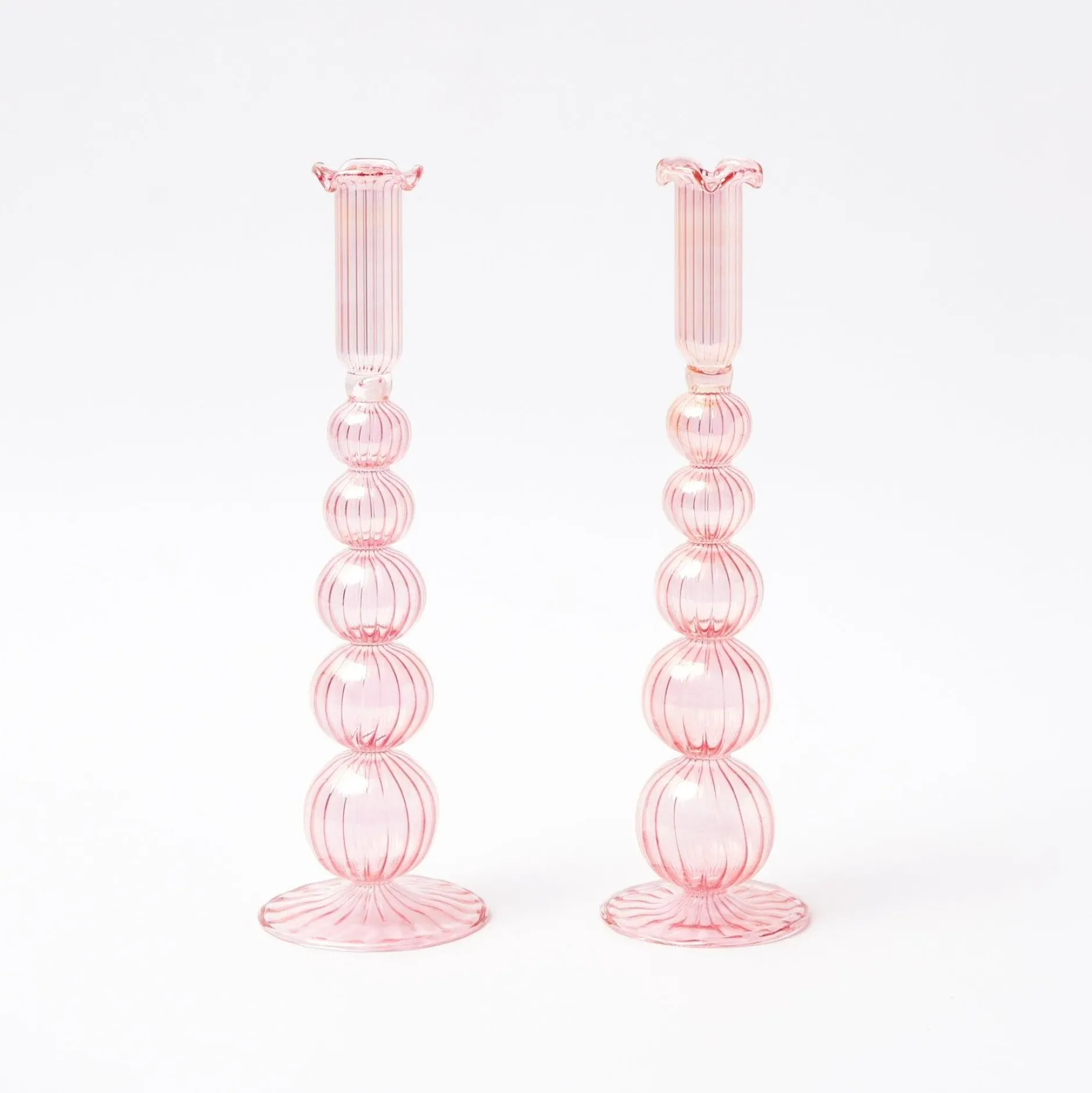 Outlet Mrs. Alice Marguerite Pink Candle Holders (Pair)