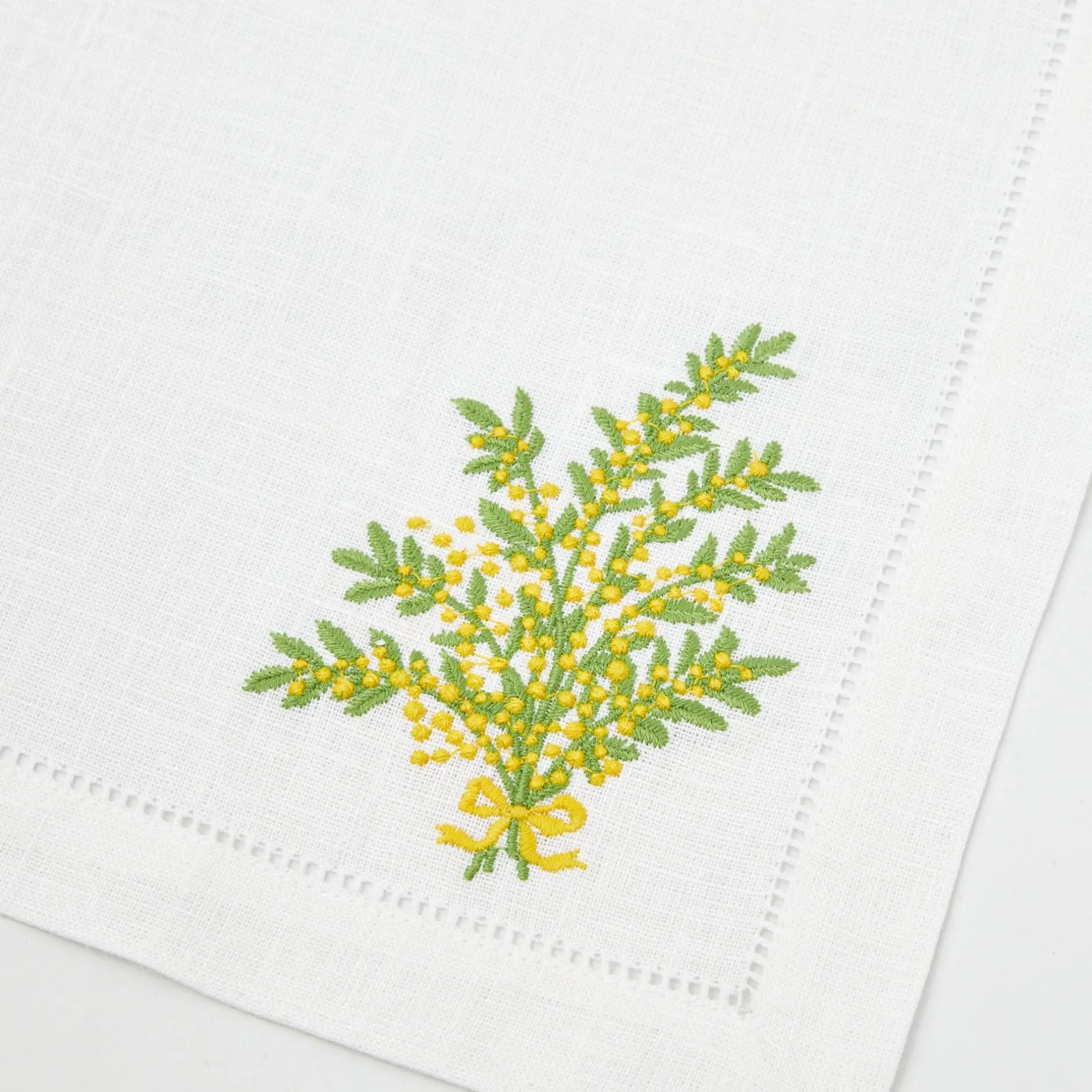Online Mrs. Alice Mimosa White Linen Napkins (Set Of 4)