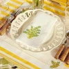 Clearance Mrs. Alice Mimosa White Linen Placemats & Napkins (Set Of 4)