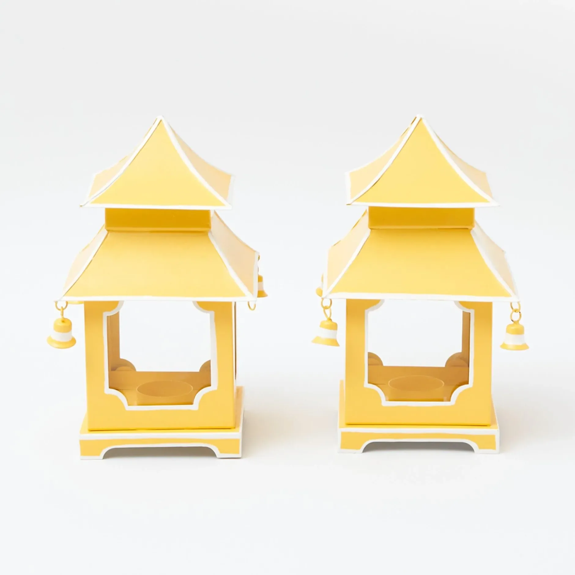 New Mrs. Alice Mini Yellow Pagoda Lantern (Pair)