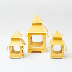 Outlet Mrs. Alice Mini Yellow Pagoda Lantern (Pair)