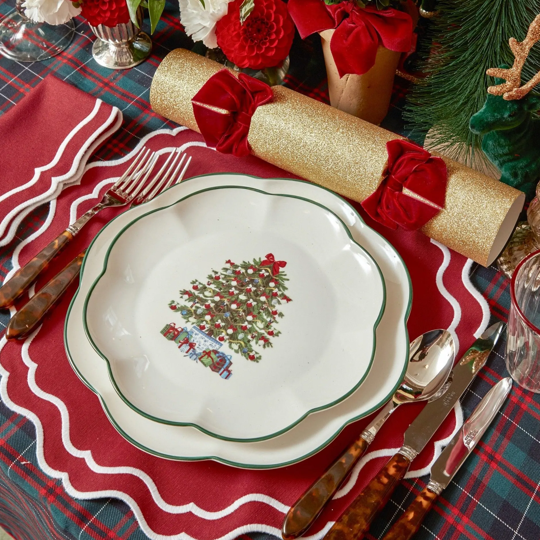 Outlet Mrs. Alice Christmas Tree Starter Plate (Set Of 4)