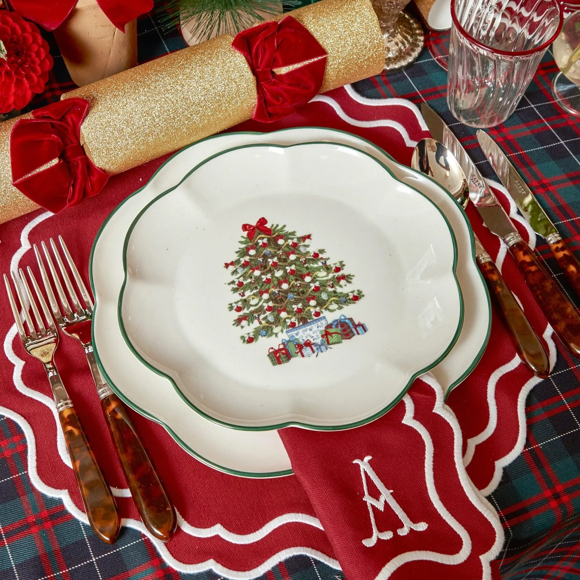 Online Mrs. Alice Christmas Tree Starter Plate (Set Of 4)