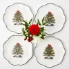 Outlet Mrs. Alice Christmas Tree Dinner Plate (Set Of 4)