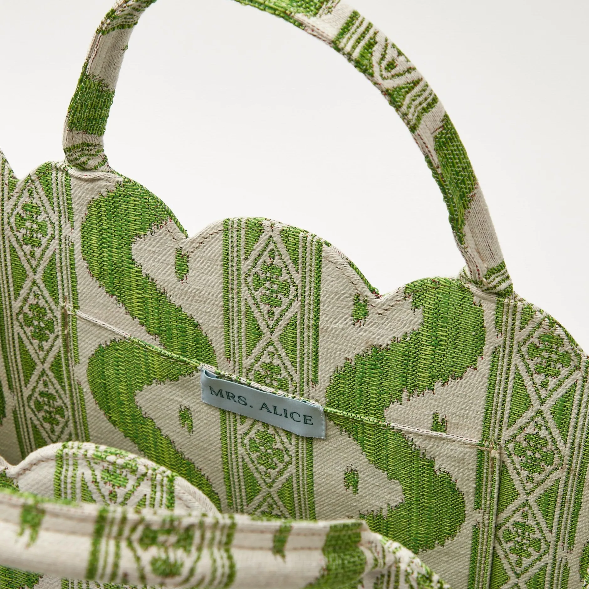 Online Mrs. Alice Tote Bag (Green Ikat)