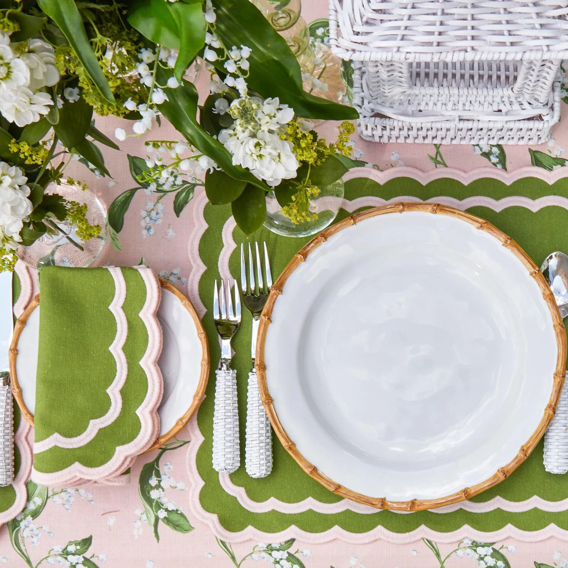Sale Mrs. Alice Nancy Bamboo Dinner & Starter Plates (Set Of 8)