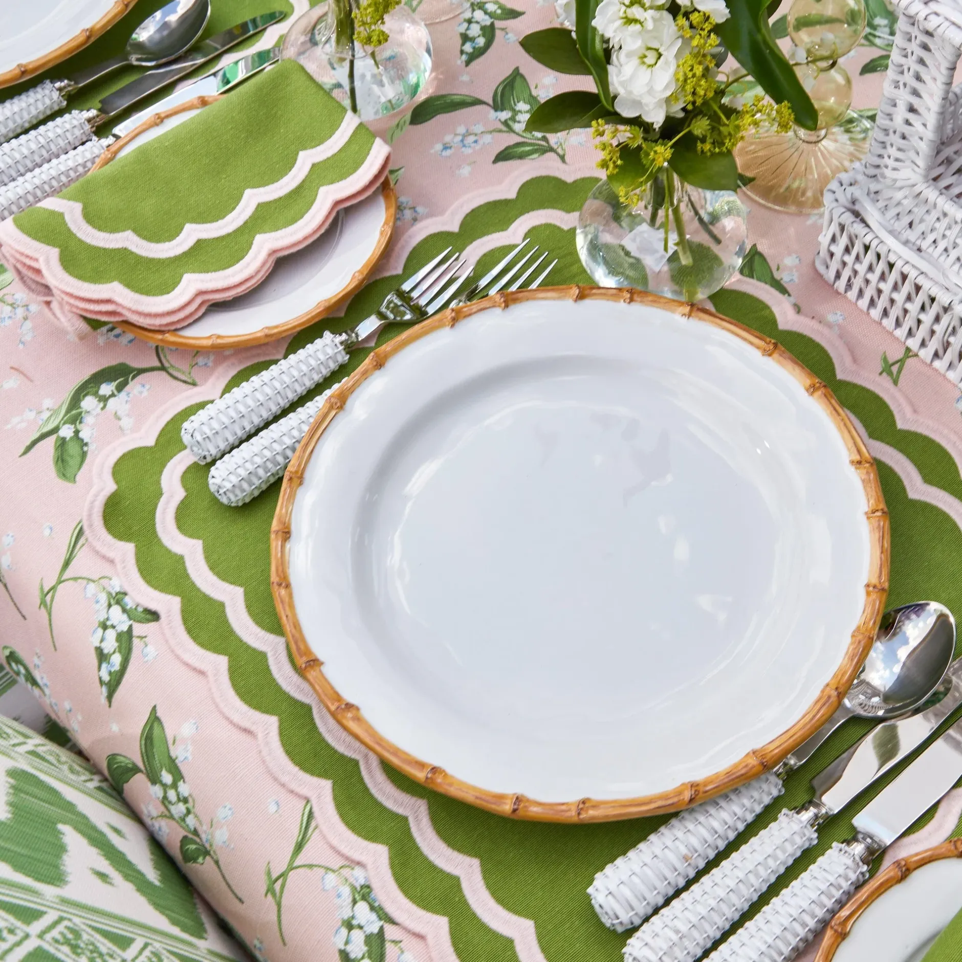 Sale Mrs. Alice Nancy Bamboo Dinner & Starter Plates (Set Of 8)