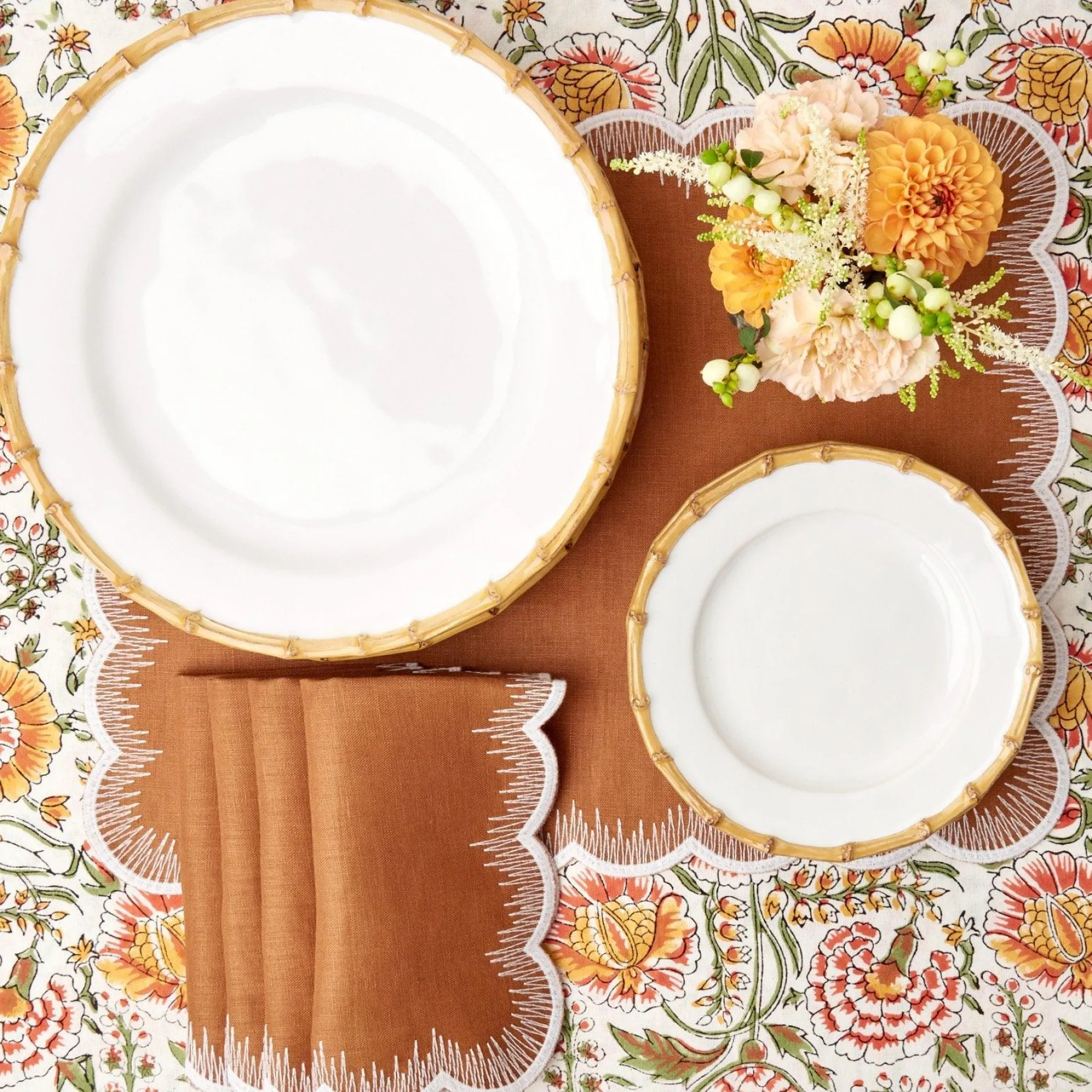 New Mrs. Alice Nancy Bamboo Dinner Plate (Set Of 4)