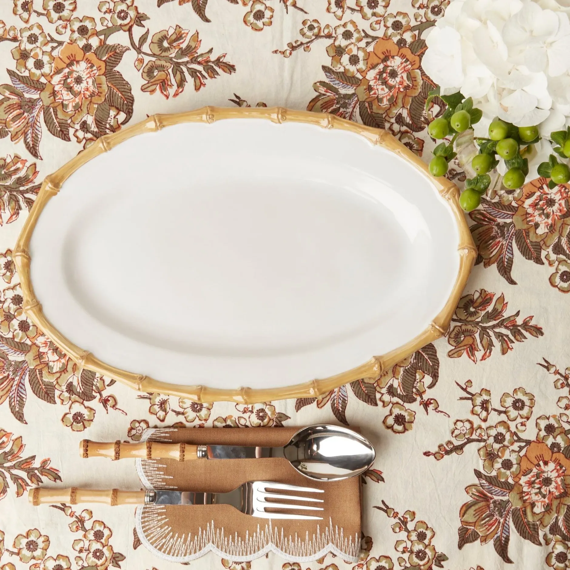 Online Mrs. Alice Nancy Bamboo Oval Platter