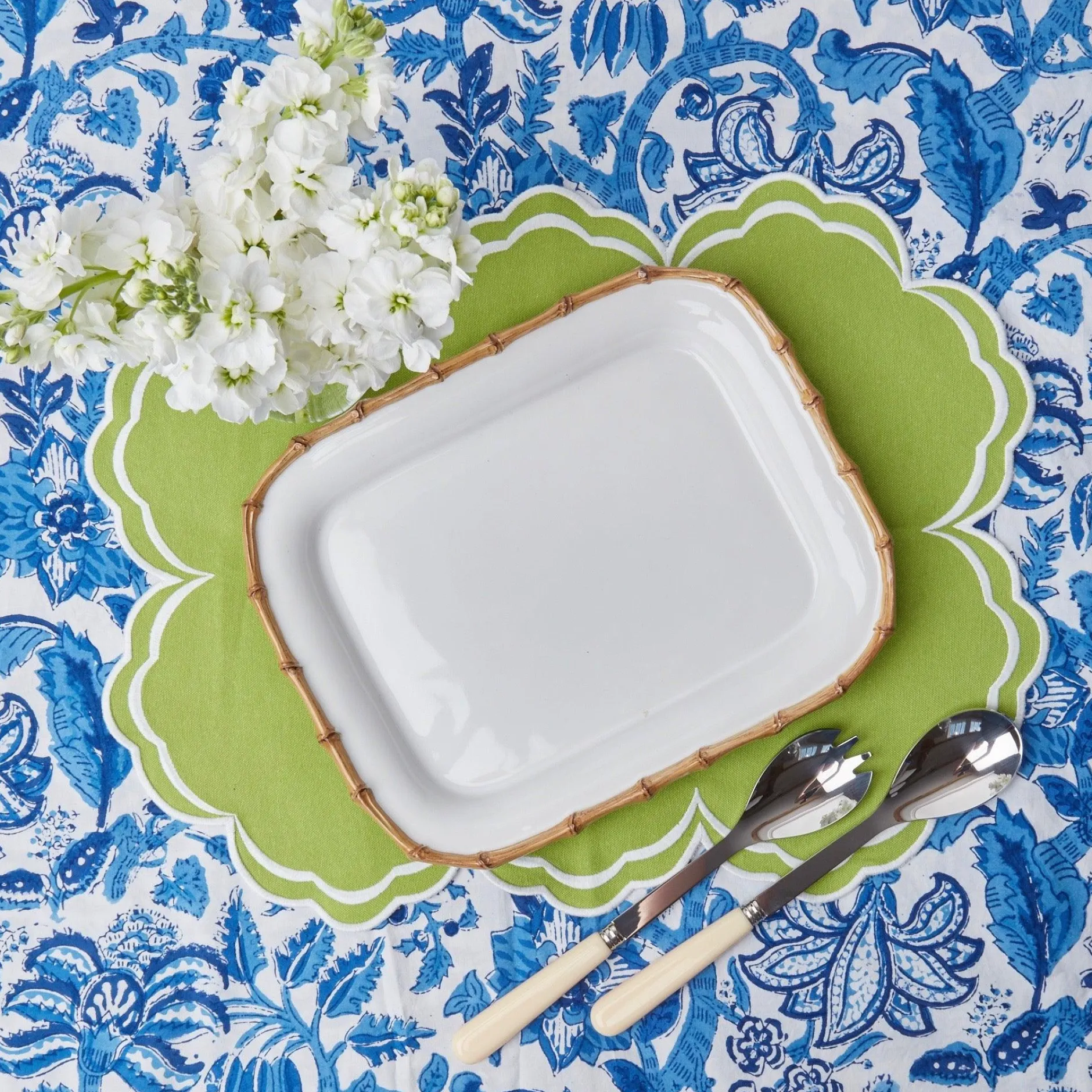 Mrs. Alice Nancy Bamboo Rectangle Platter