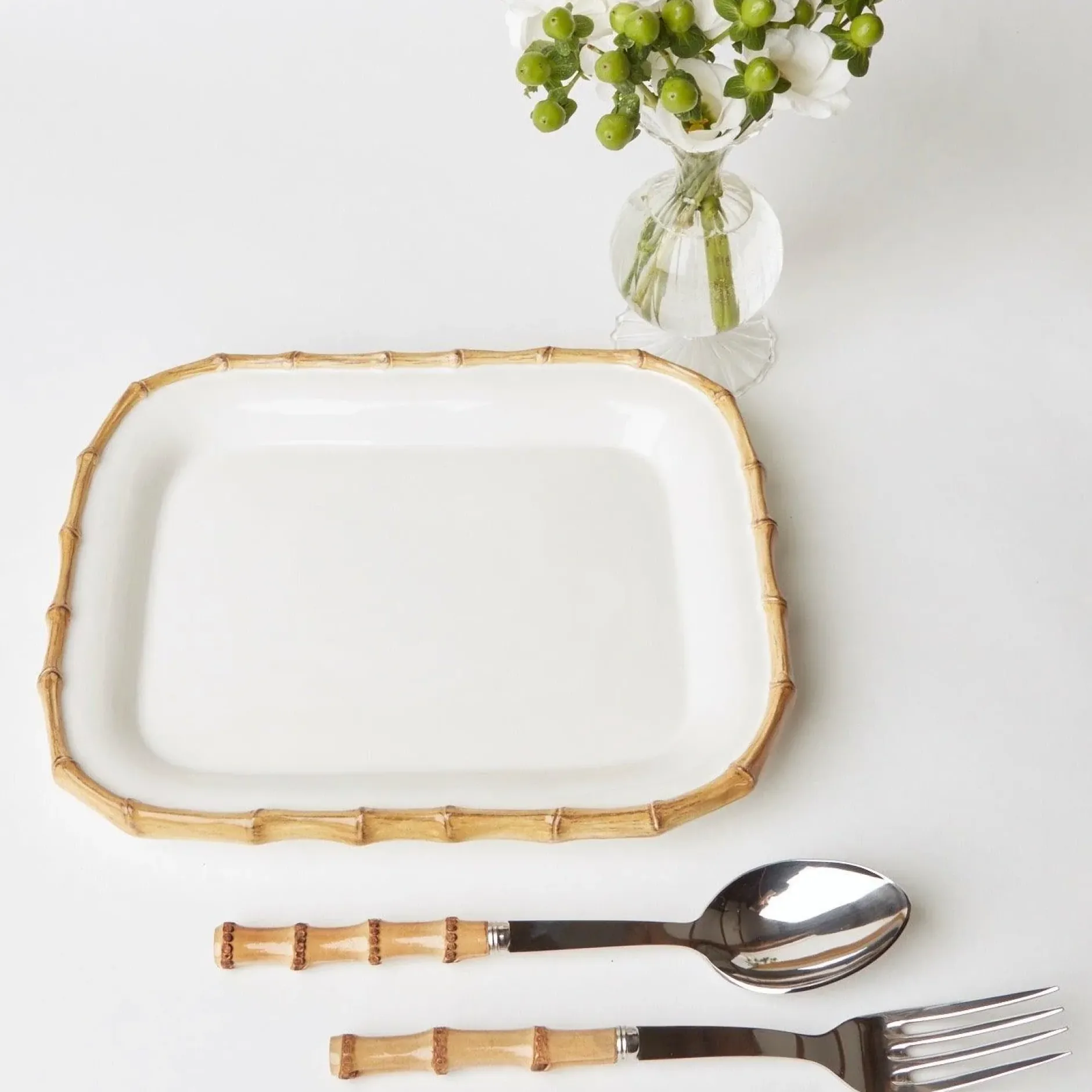 Mrs. Alice Nancy Bamboo Rectangle Platter