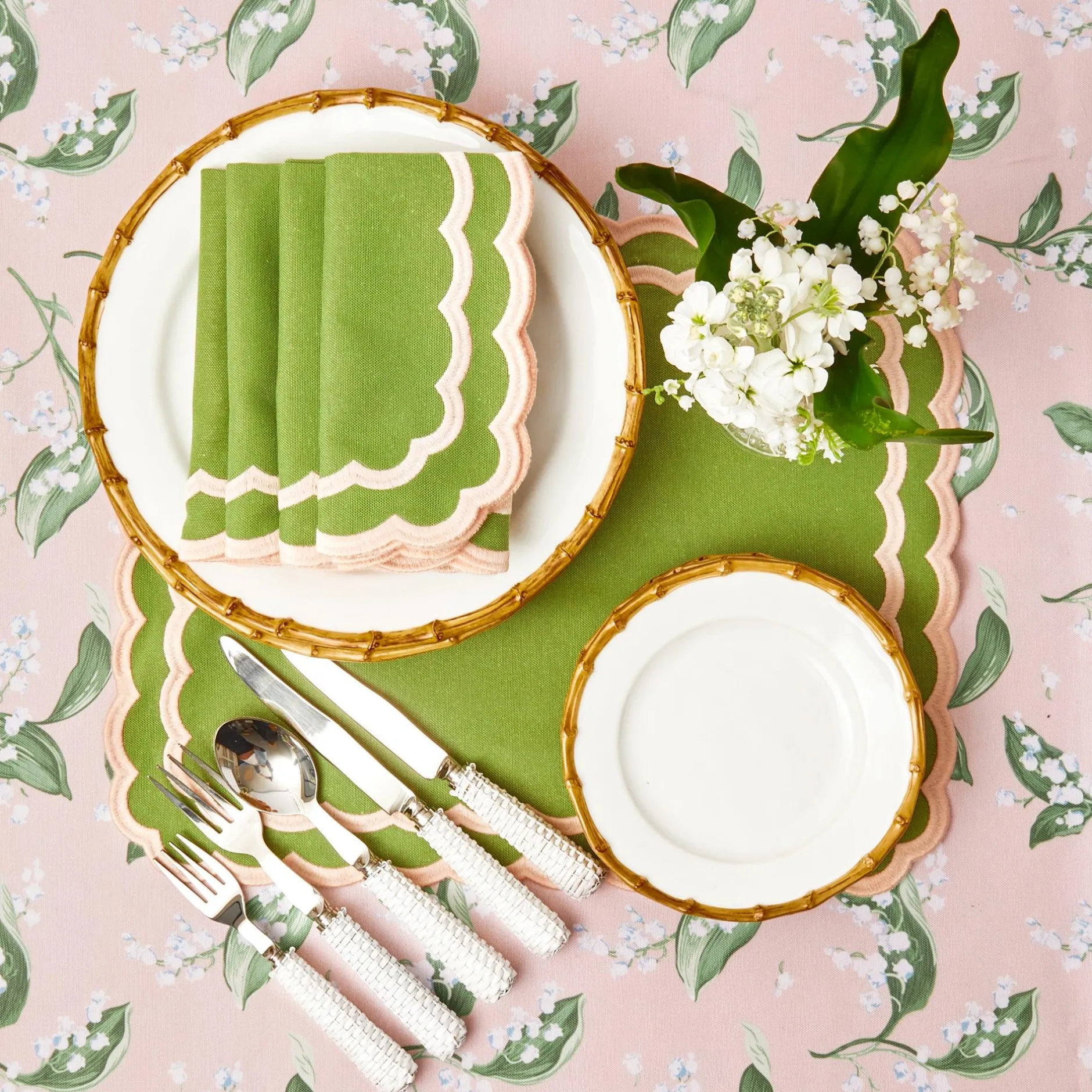 Hot Mrs. Alice Nancy Bamboo Starter Plate (Set Of 4)