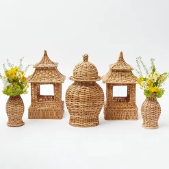 Online Mrs. Alice Natural Rattan Decoration Set