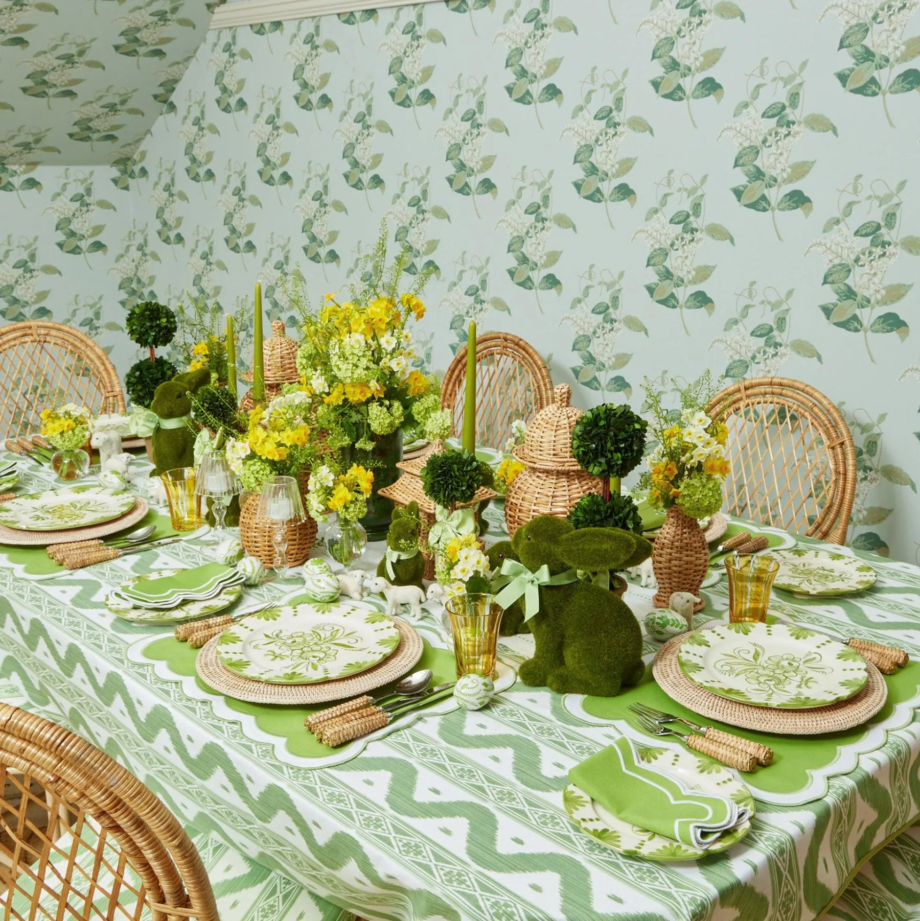 New Mrs. Alice Natural Rattan Decoration Set