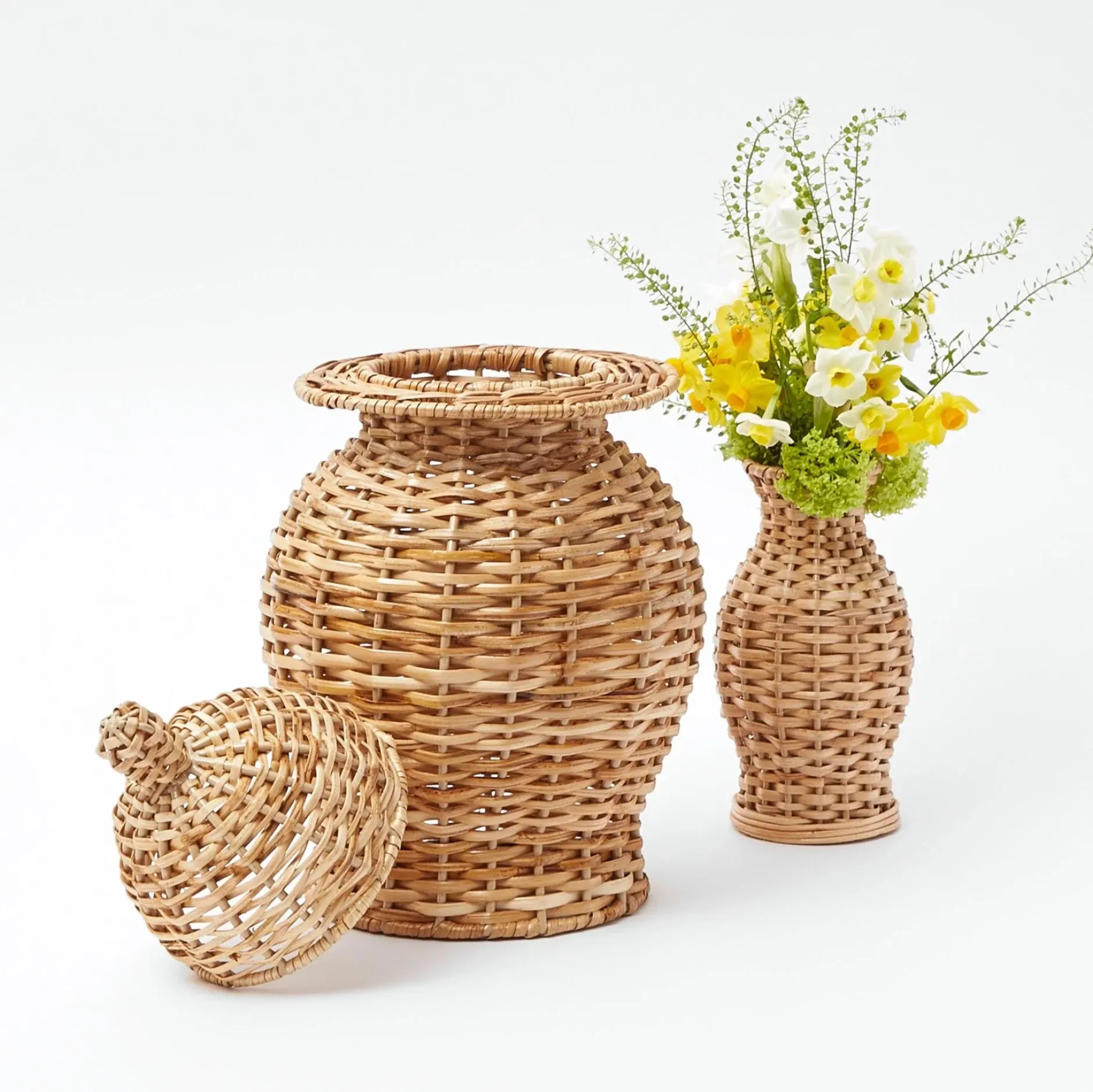 New Mrs. Alice Natural Rattan Decoration Set