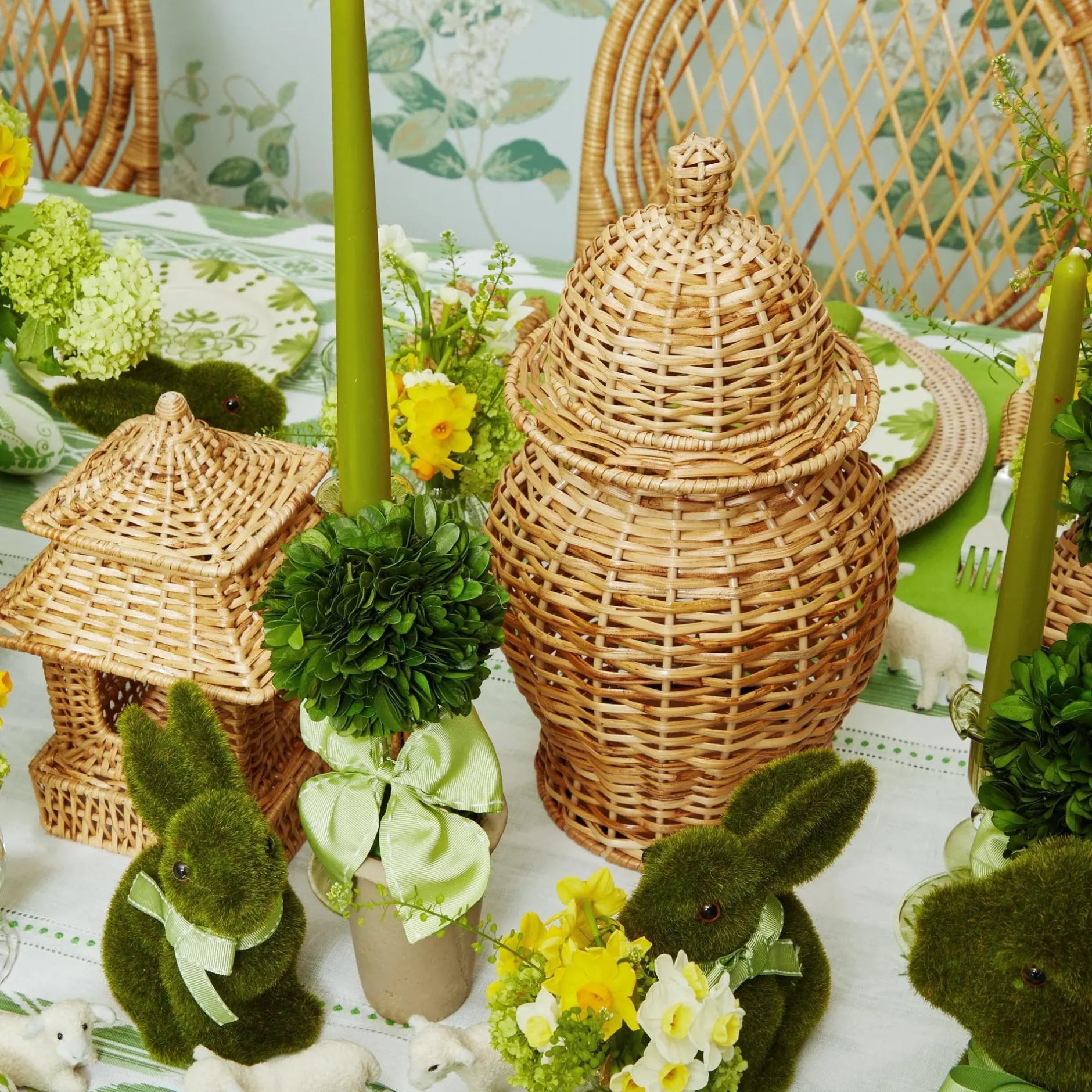 New Mrs. Alice Natural Rattan Ginger Jar
