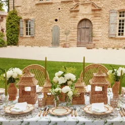 New Mrs. Alice Natural Rattan Pagoda Decoration Set