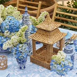 New Mrs. Alice Natural Rattan Pagoda Lantern