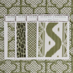 Discount Mrs. Alice Olive Green Bamboo Trellis Fabric
