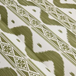 Hot Mrs. Alice Olive Green Ikat Stripe Fabric