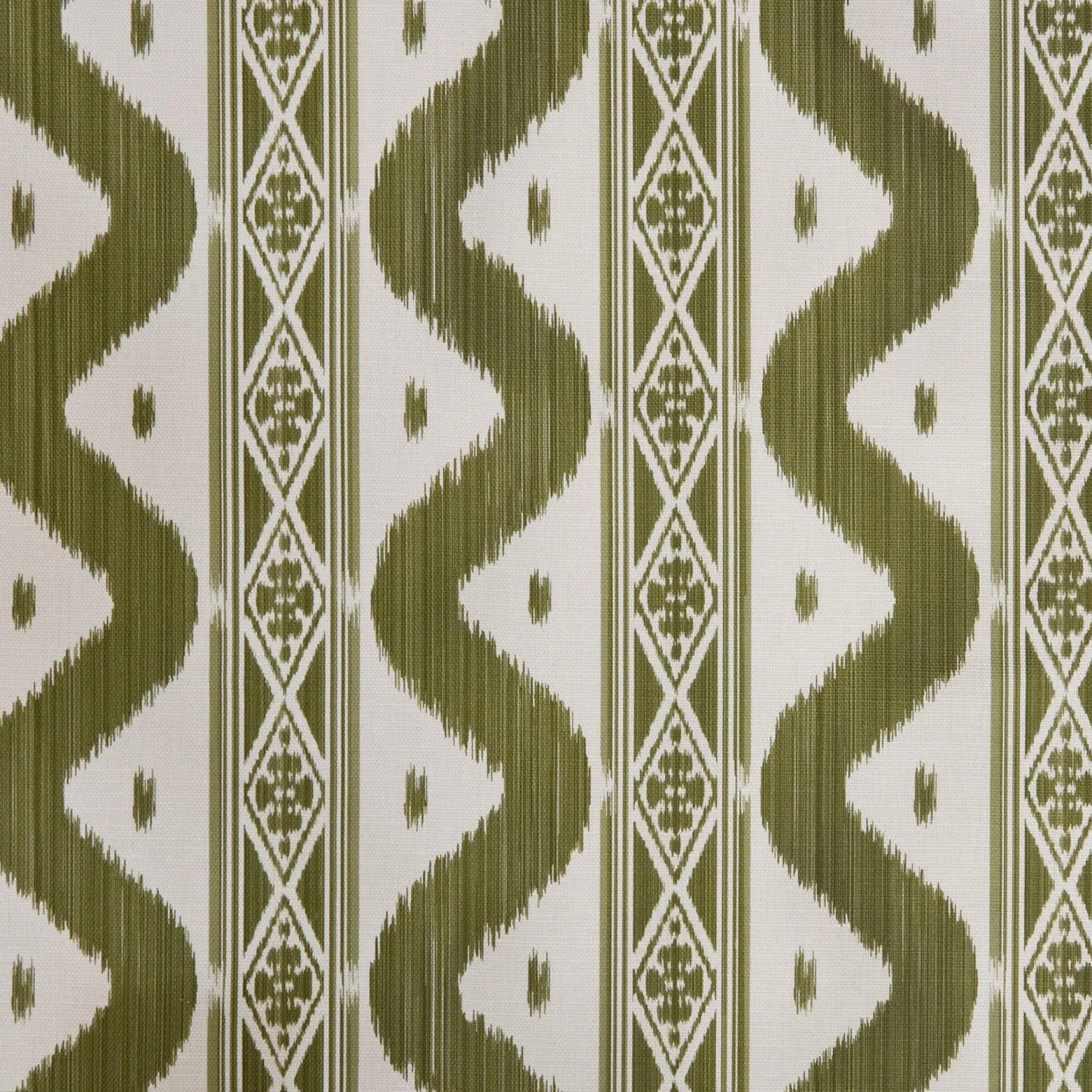 Hot Mrs. Alice Olive Green Ikat Stripe Fabric