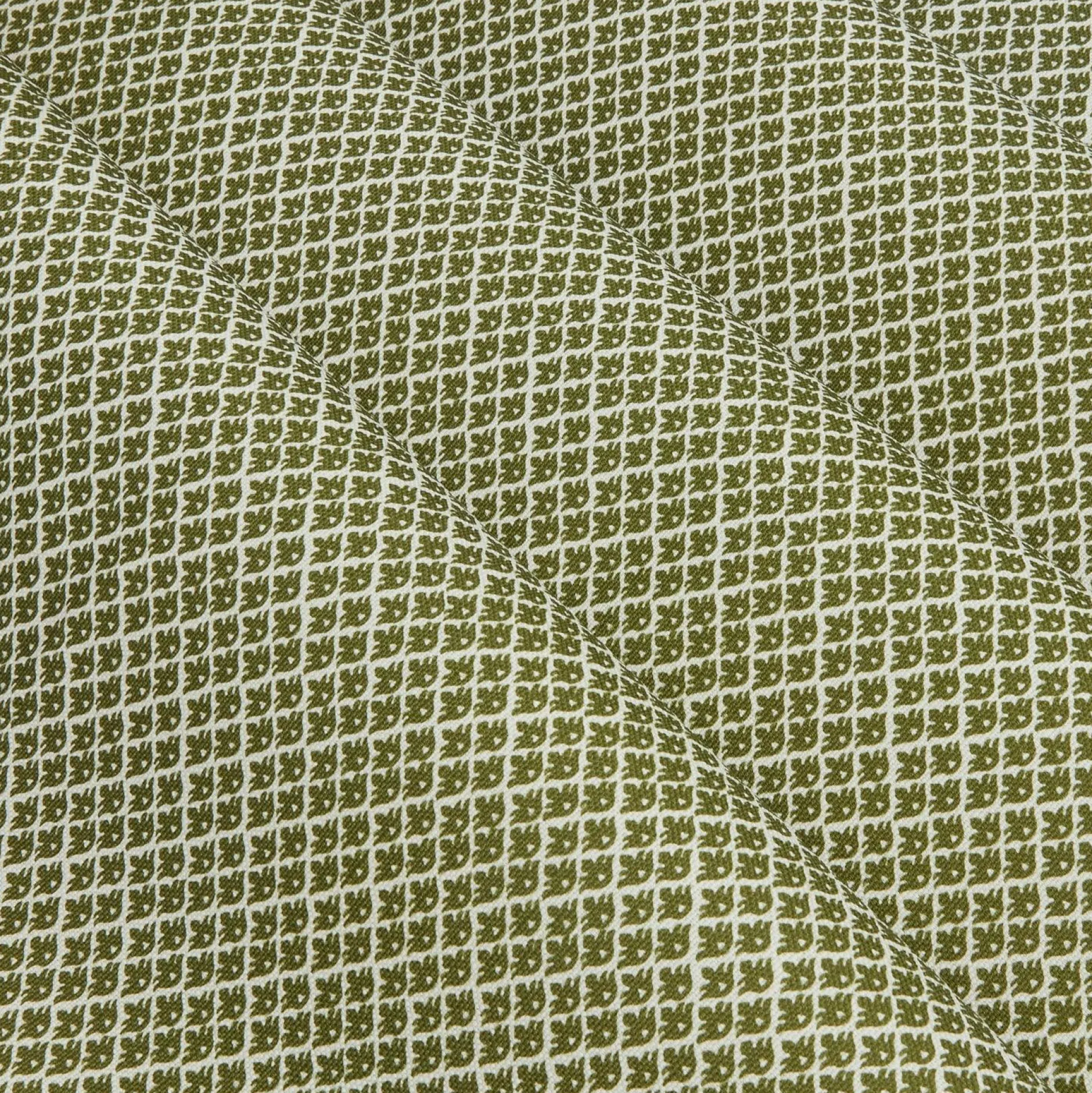 Online Mrs. Alice Olive Green Lotus Flower Fabric