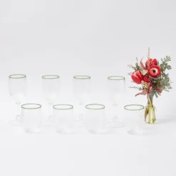 Outlet Mrs. Alice Olive Rim Swirl Water Glass (Set Of 4)