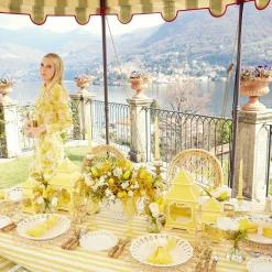 Online Mrs. Alice Passalacqua Yellow Stripe Tablecloth