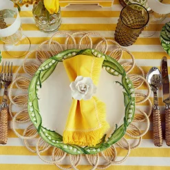 Online Mrs. Alice Passalacqua Yellow Stripe Tablecloth