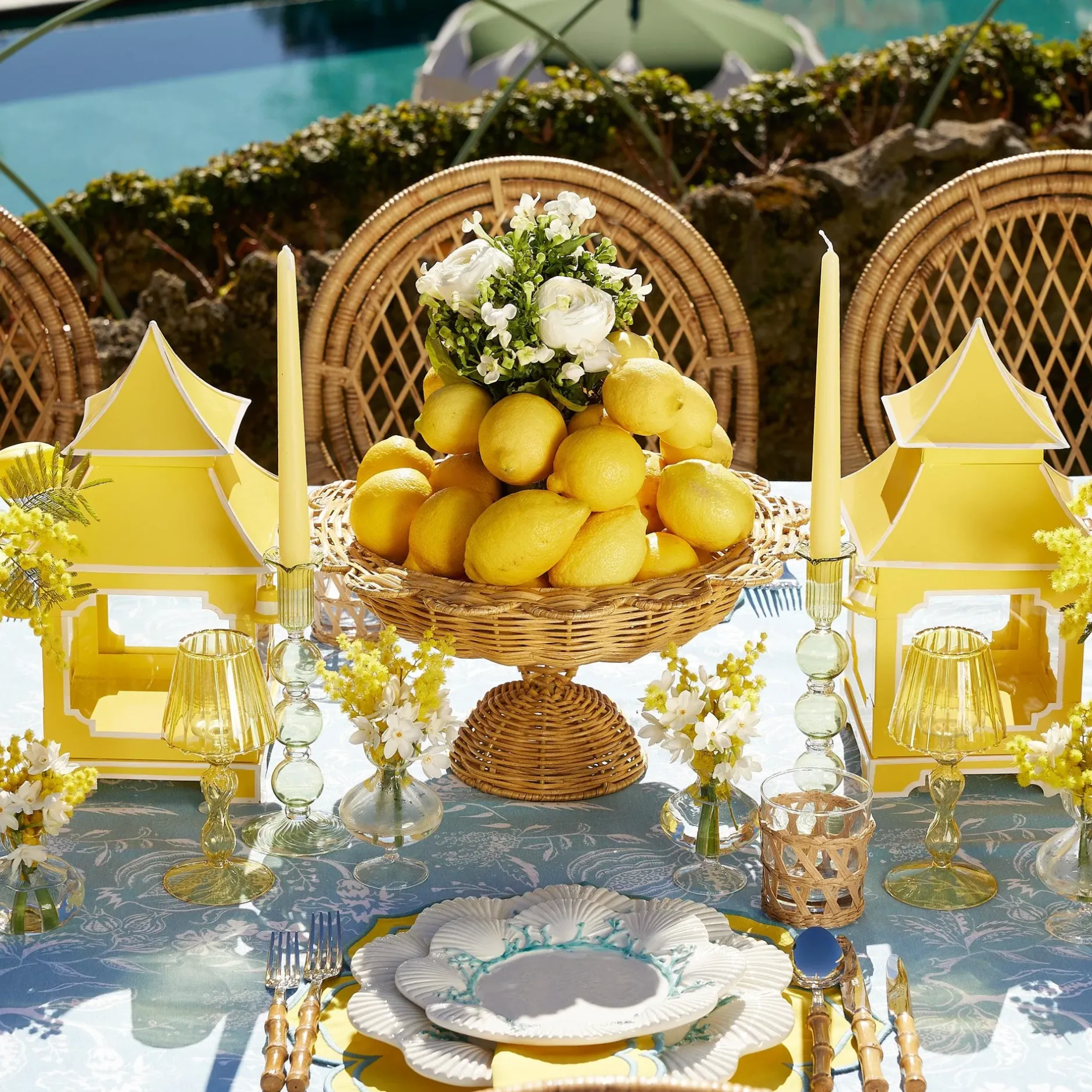 Mrs. Alice Pastel Yellow Candles (Set Of 8)