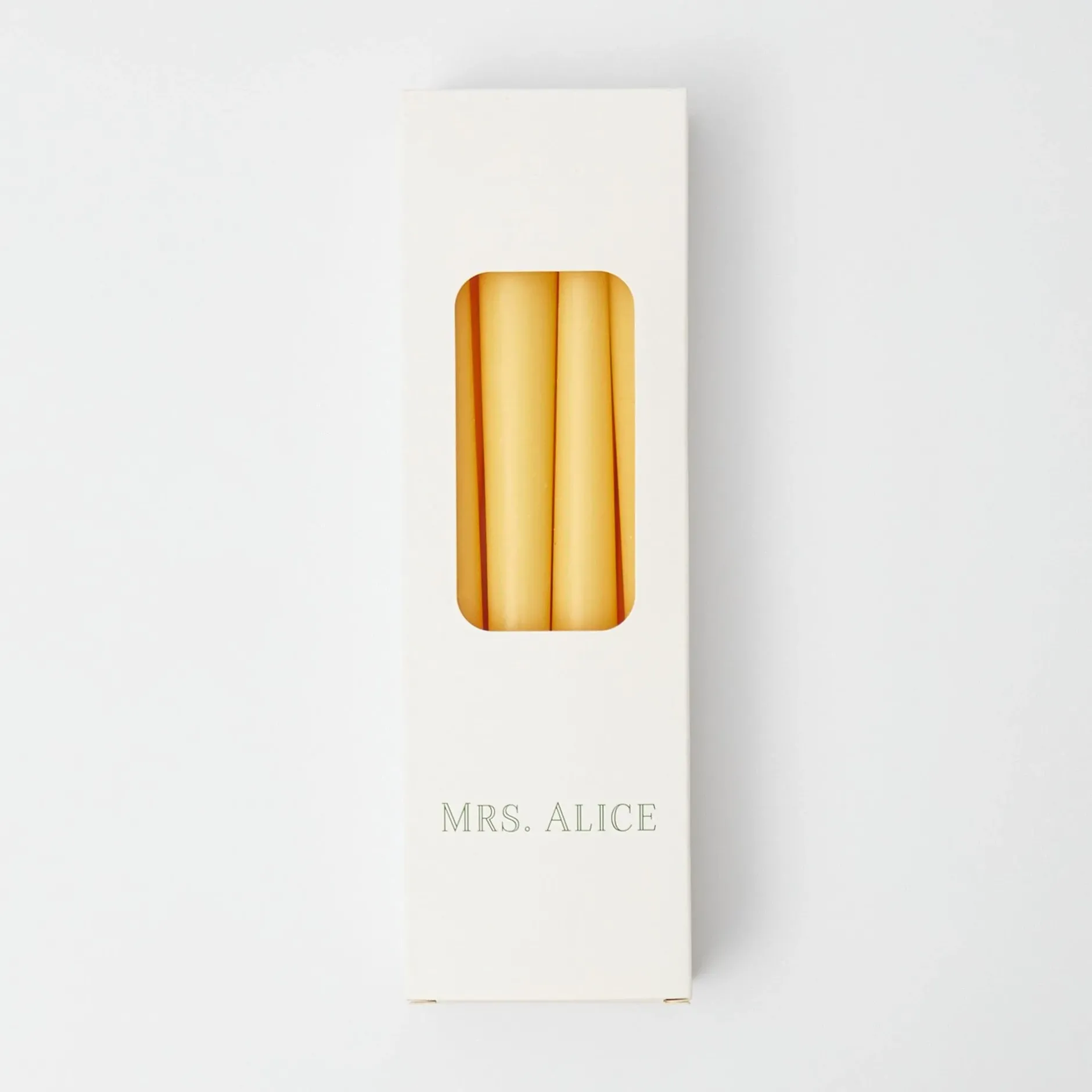 Mrs. Alice Pastel Yellow Candles (Set Of 8)